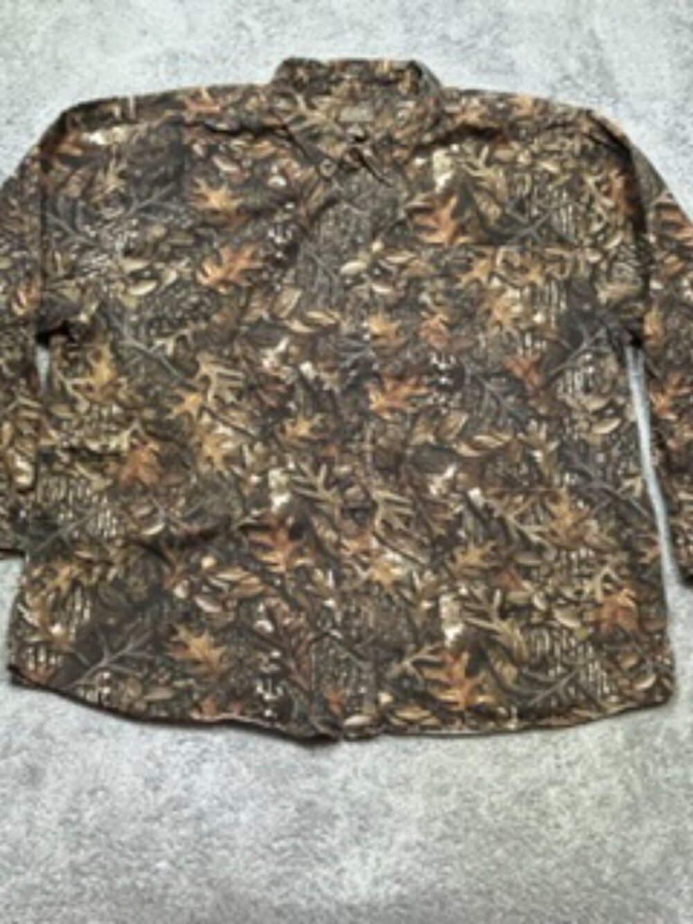 Vintage Schmidt Workwear Shirt Mens 3XL Brown Camo Long Sleeve Button Up Hunting